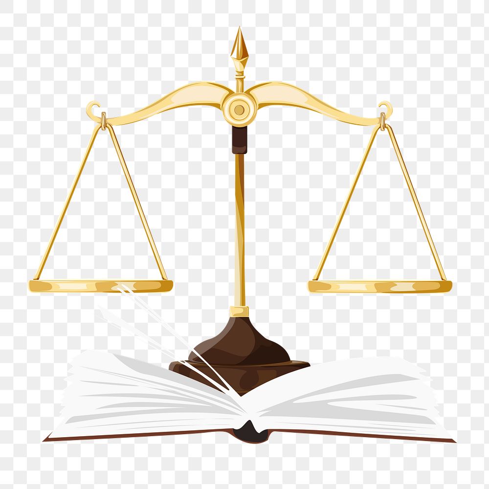 Law justice png, aesthetic illustration, transparent background