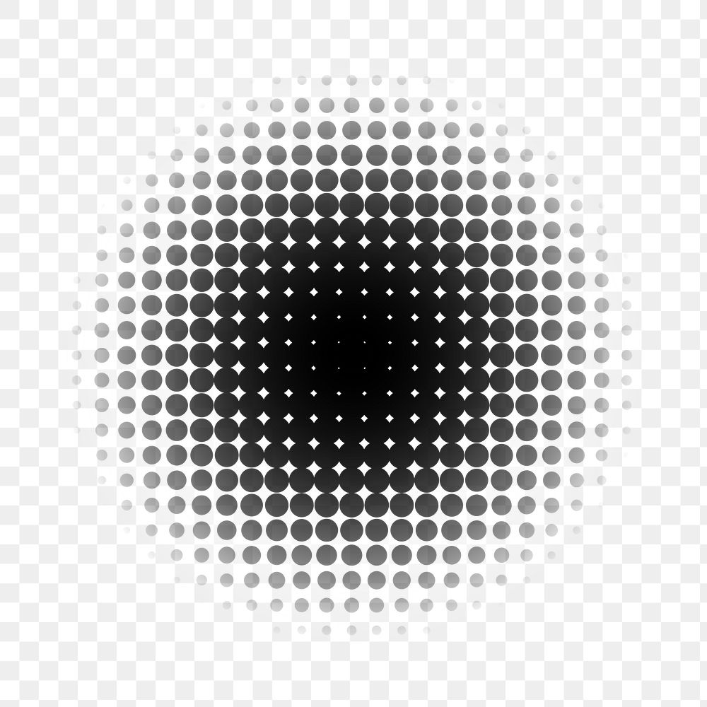 PNG Halftone element effect, transparent background