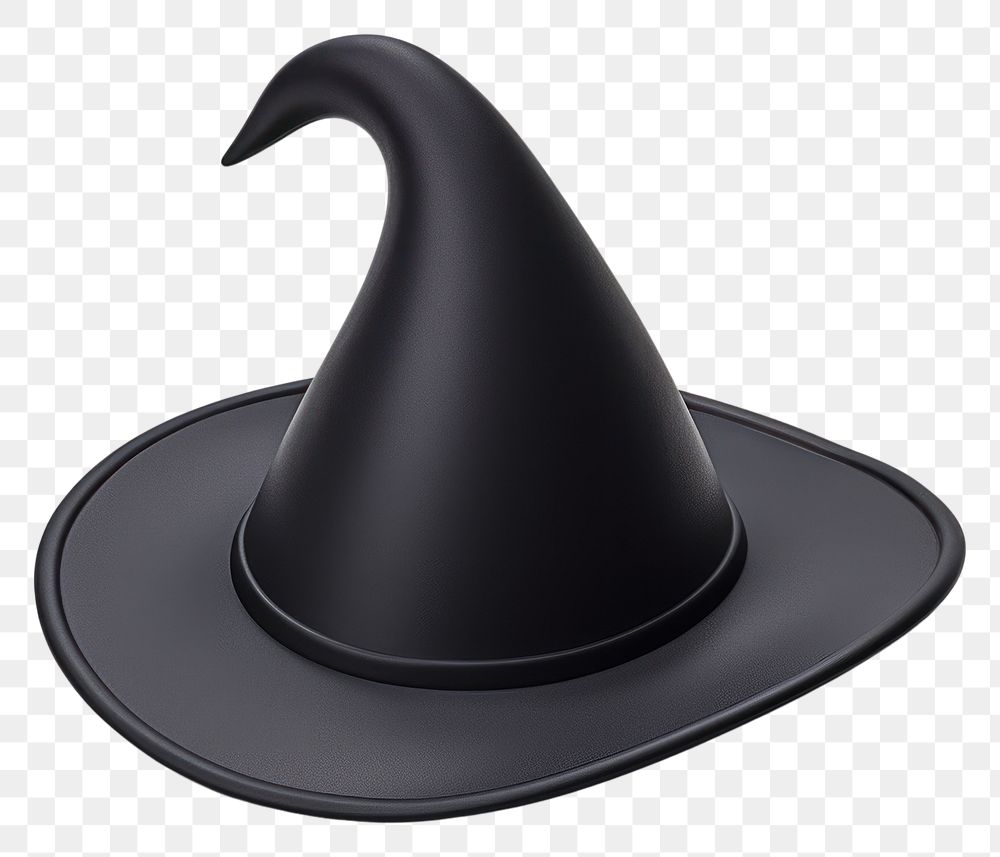 PNG  Black halloween witch hat black celebration headwear. AI generated Image by rawpixel.