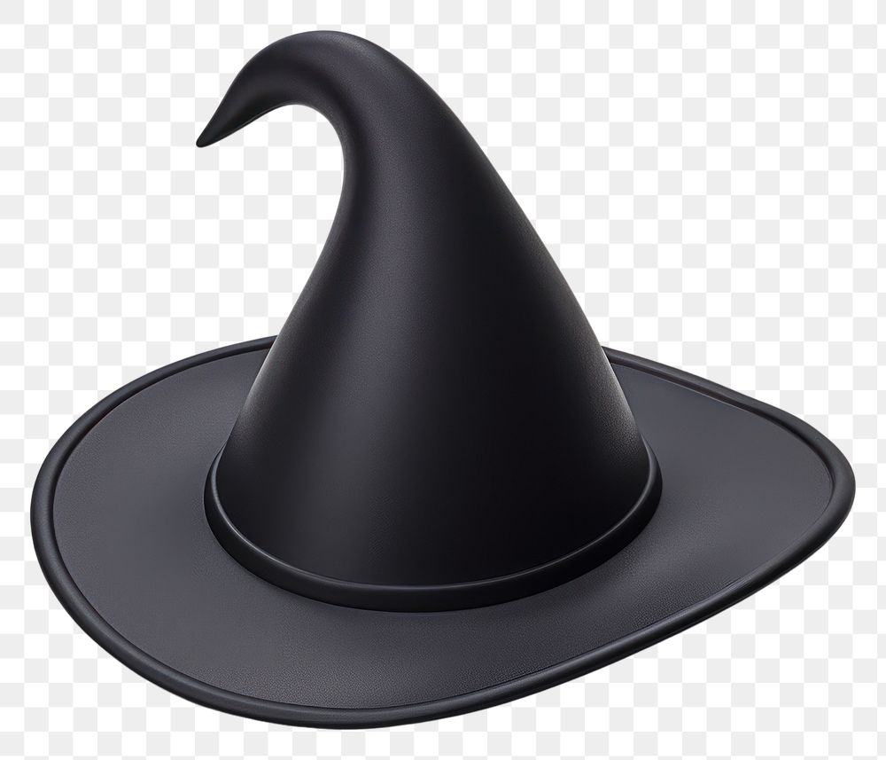 PNG Black halloween witch hat black celebration headwear. 