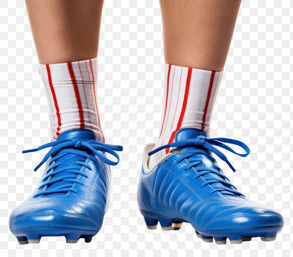PNG  Soccer player feet footwear shoe white background. AI generated Image by rawpixel.