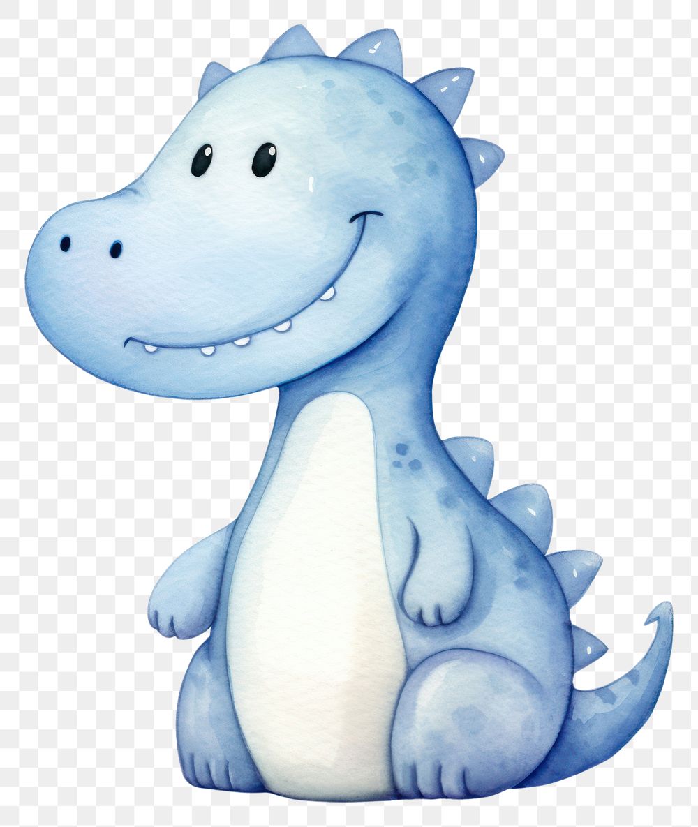 PNG Blue dinosaur figurine cartoon animal. 