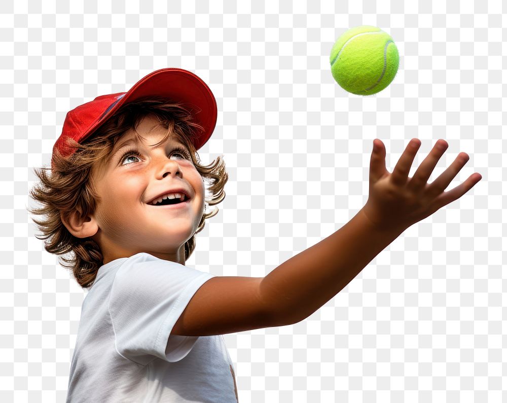PNG Cute little boy playing tennis portrait sports child. AI generated Image by rawpixel.