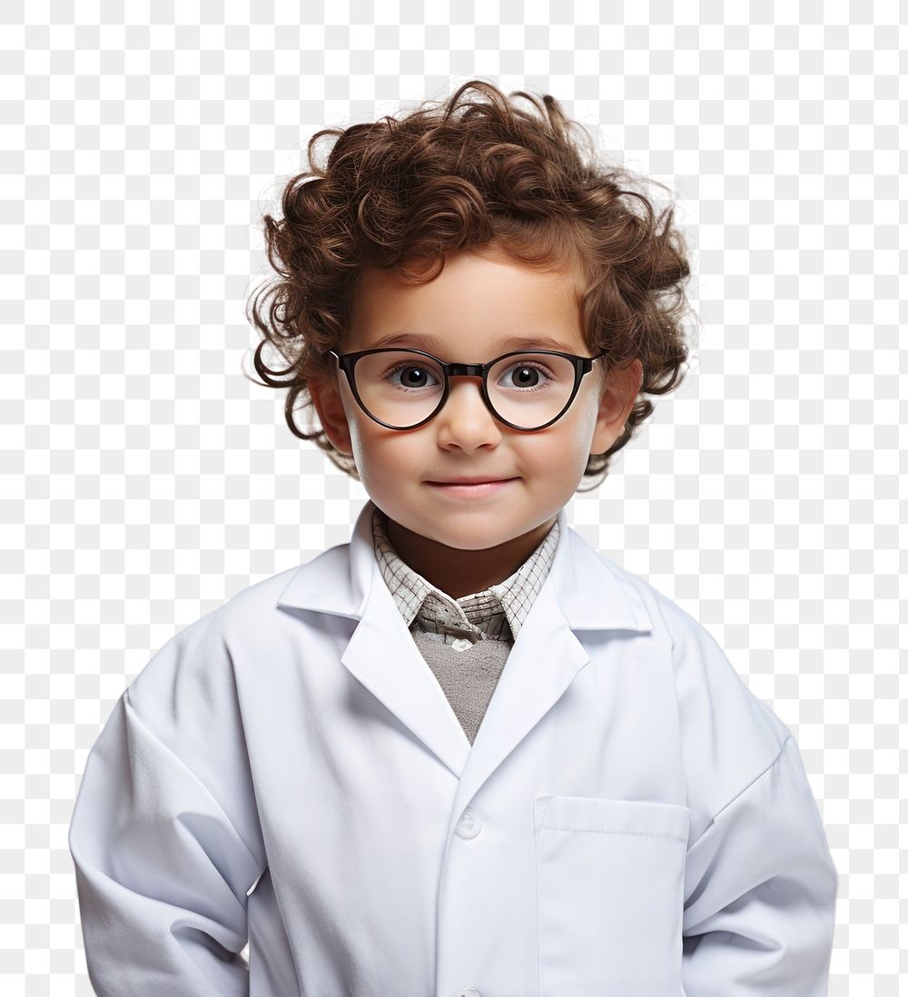 PNG Cute little scientist portrait cute intelligence. AI generated Image by rawpixel.