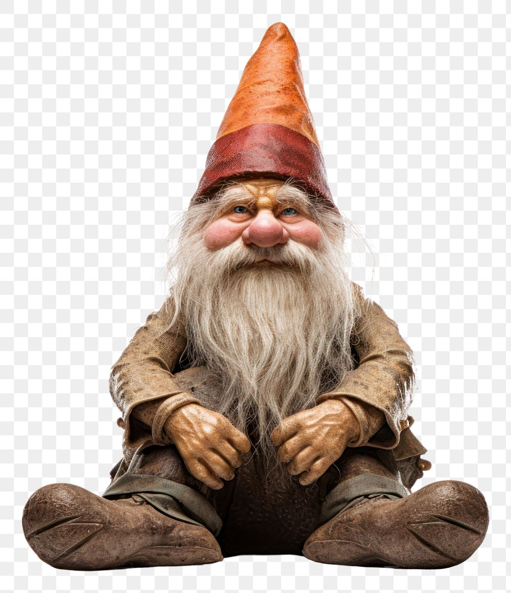 PNG Gnome white background celebration portrait. AI generated Image by rawpixel.