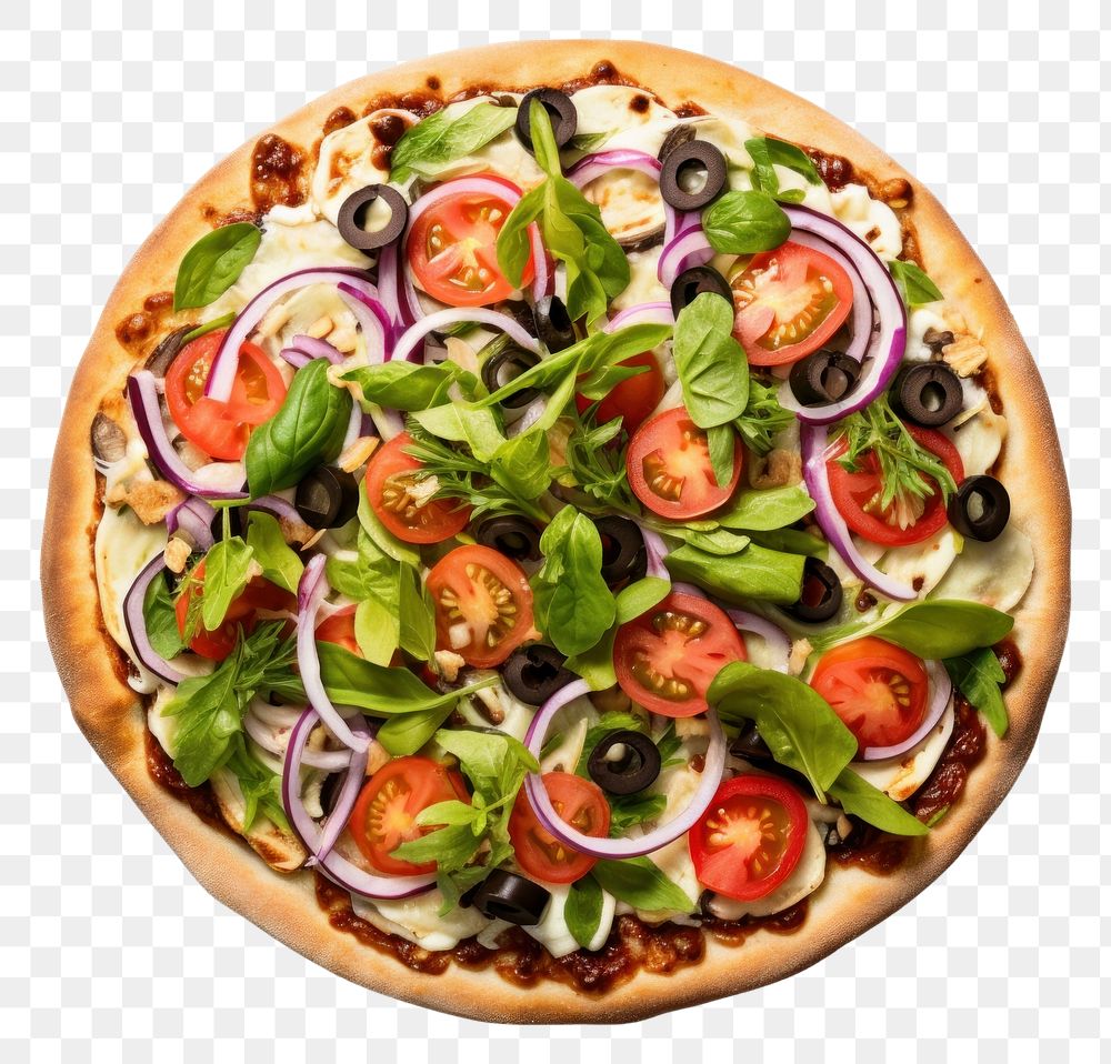 PNG Salad pizza food mozzarella vegetable. AI generated Image by rawpixel.