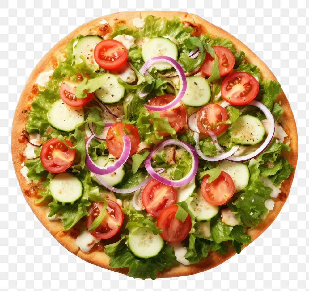 PNG Salad pizza food mozzarella vegetable. AI generated Image by rawpixel.