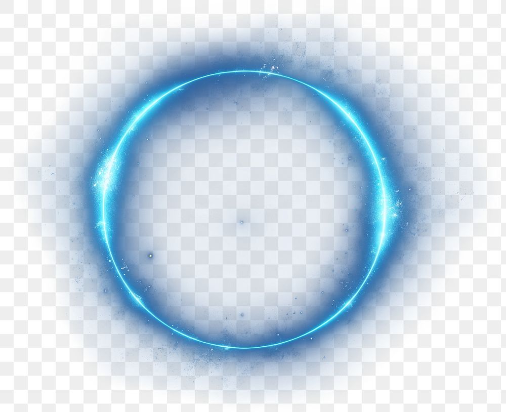 Blue ring light effect png, transparent background