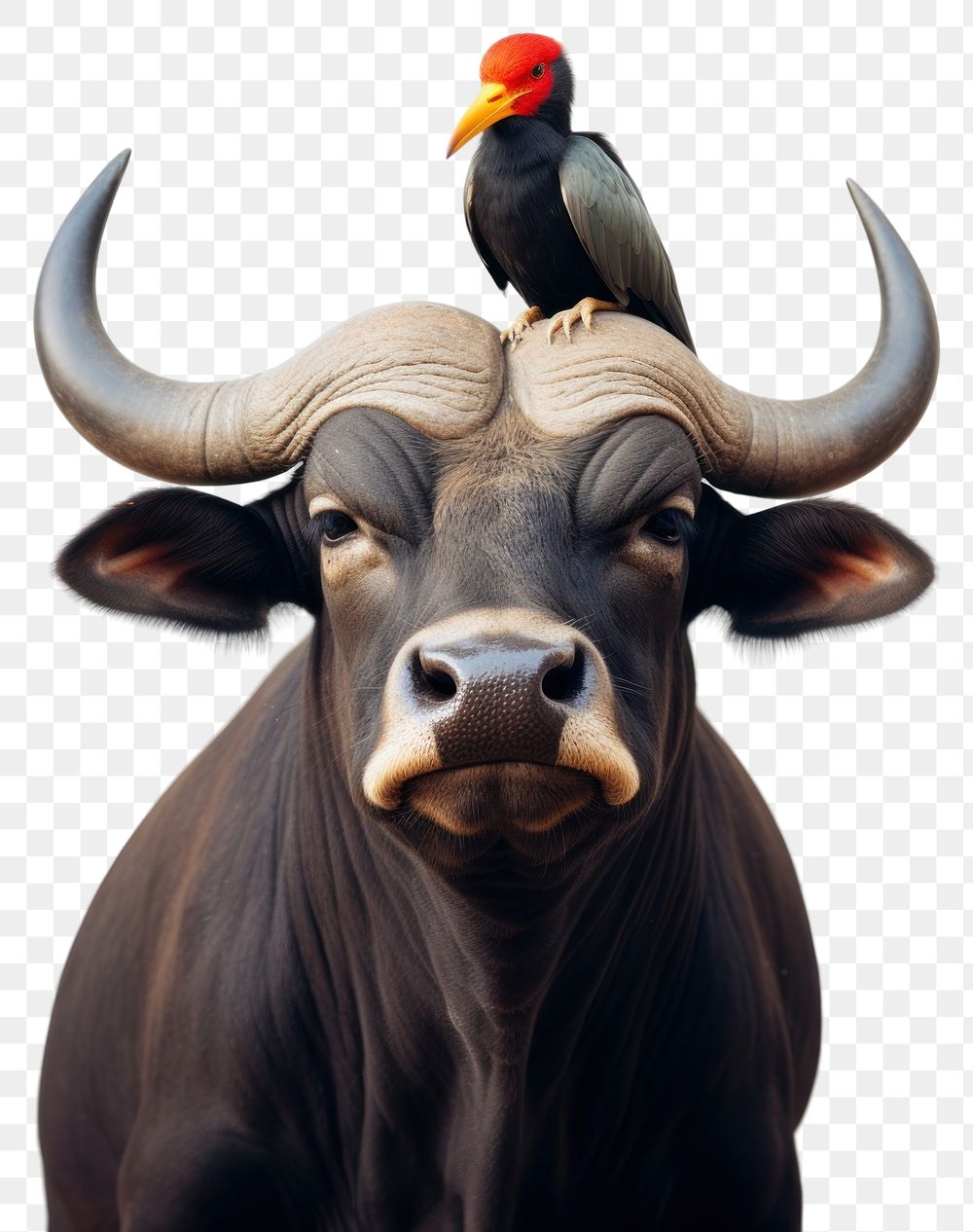 PNG African Buffalo buffalo livestock wildlife. AI generated Image by rawpixel.