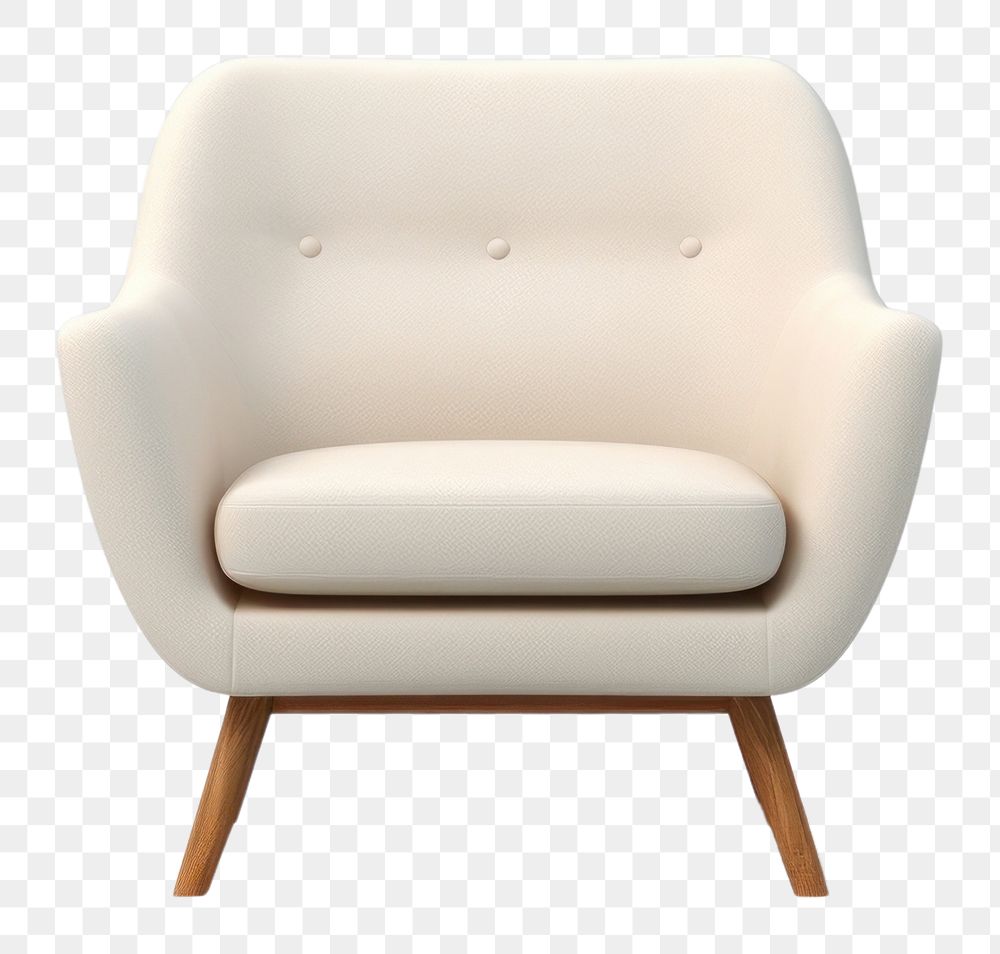 PNG Armchair furniture sofa white background. AI generated Image by rawpixel.