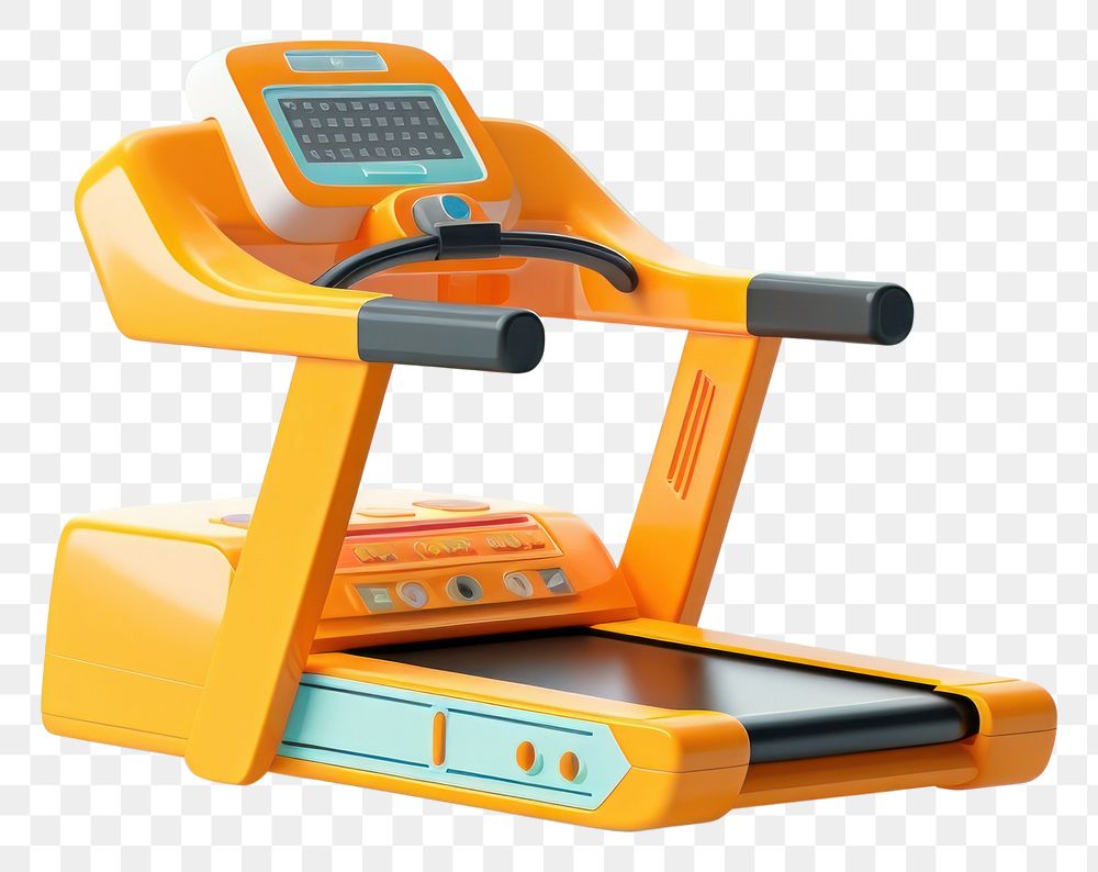 PNG  Running machine white background technology treadmill. AI generated Image by rawpixel.
