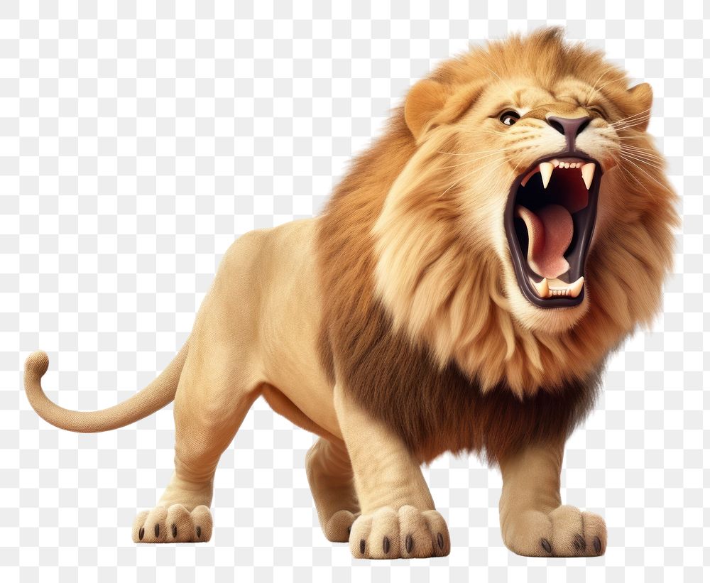 PNG Lion roaring mammal animal. AI generated Image by rawpixel.