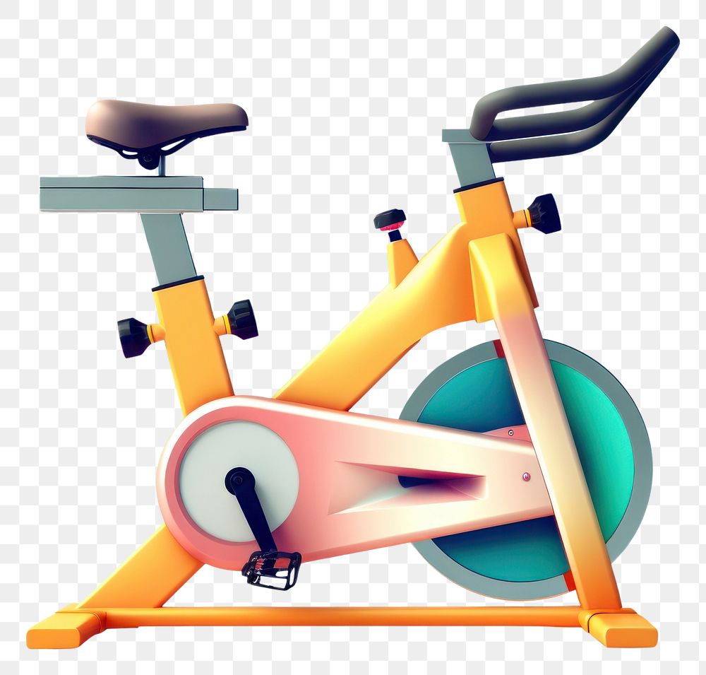 PNG  Spin bike sports gym white background. AI generated Image by rawpixel.