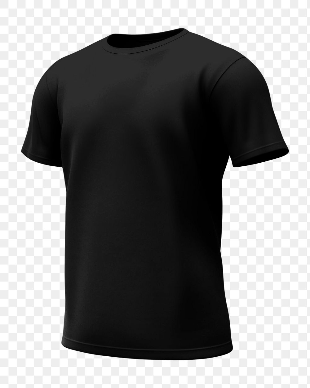 Black t-shirt png, transparent background
