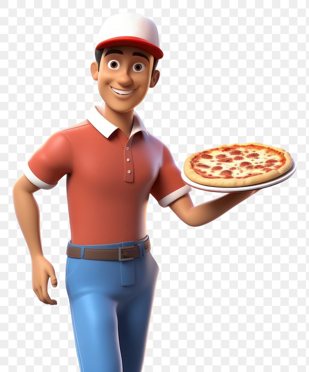 PNG Pizza delivery cartoon adult food. 