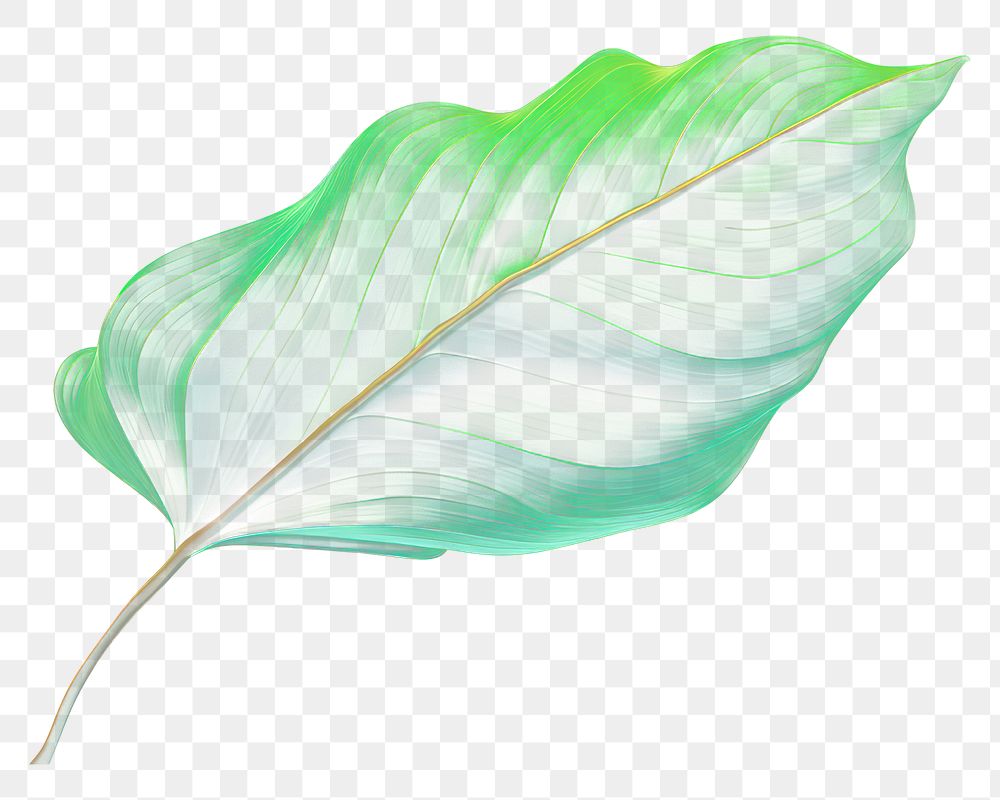 PNG Futuristic leaf plant green. AI generated Image by rawpixel.