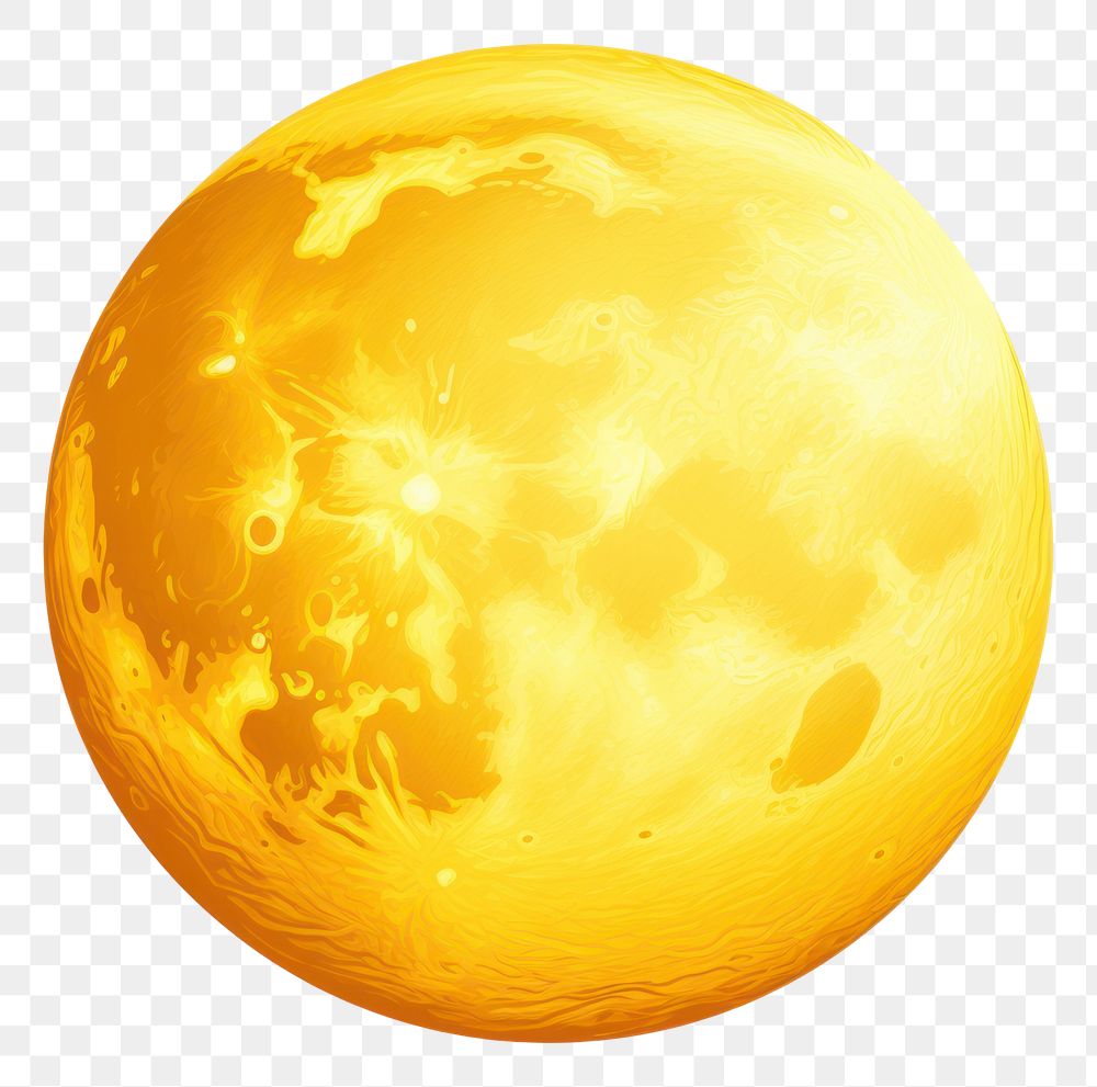 PNG Yellow moon astronomy sphere space. AI generated Image by rawpixel.