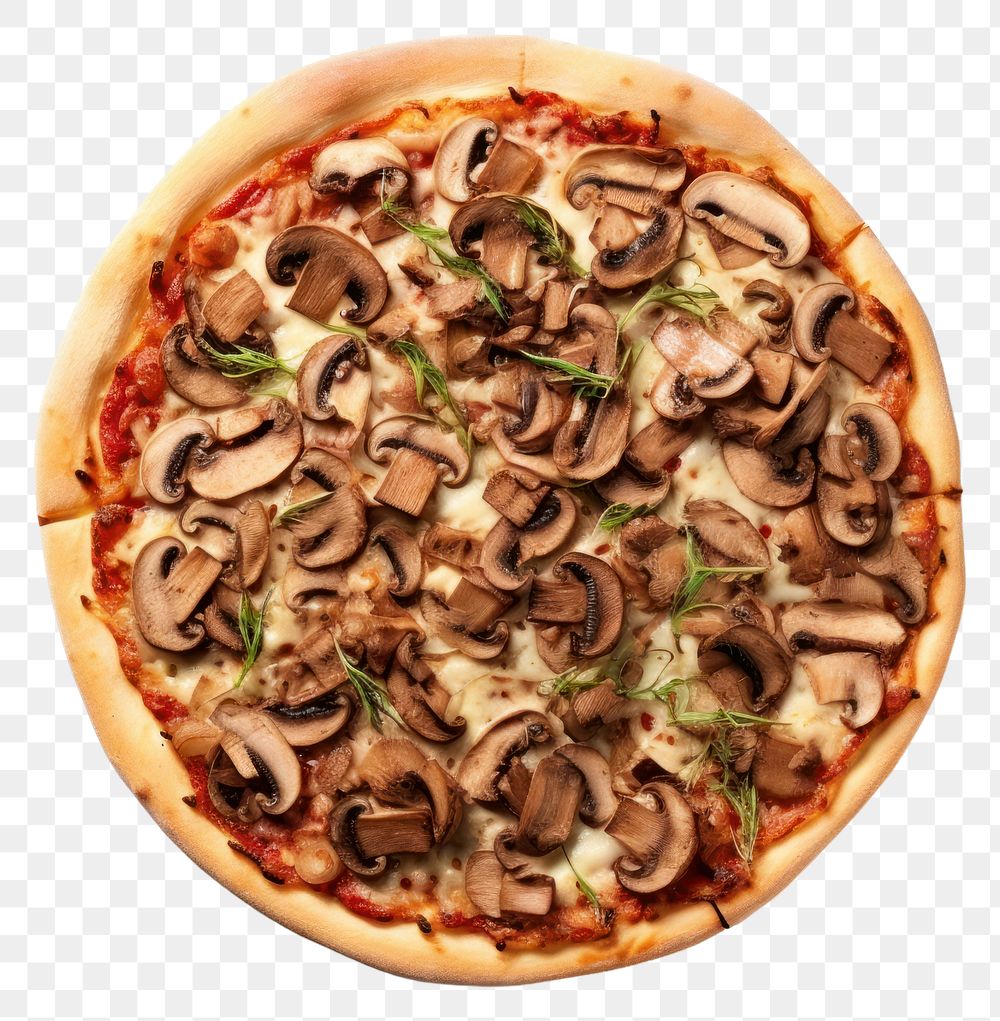 PNG Mushroom pizza food vegetable. 