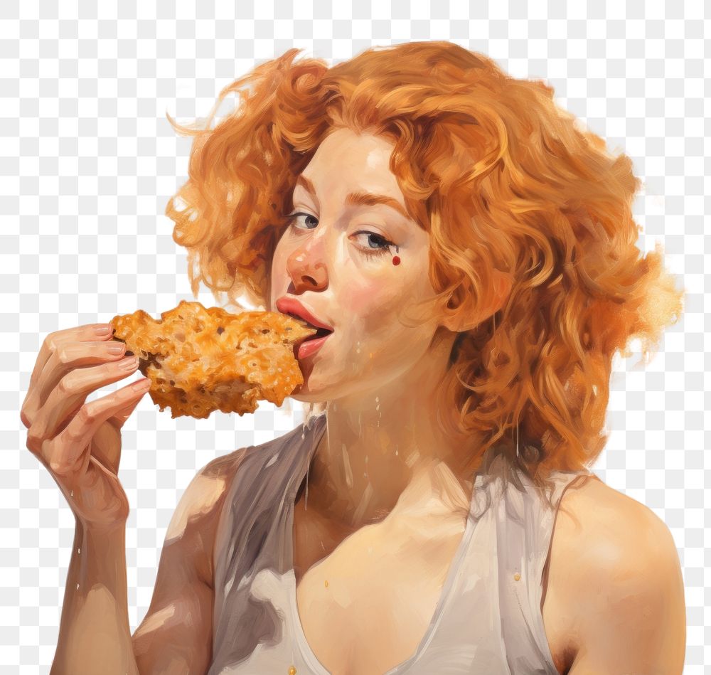 PNG Eating adult food hamburger. AI generated Image by rawpixel.