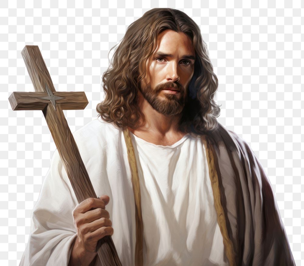 PNG Jesus Christ cross white background spirituality. AI generated Image by rawpixel.