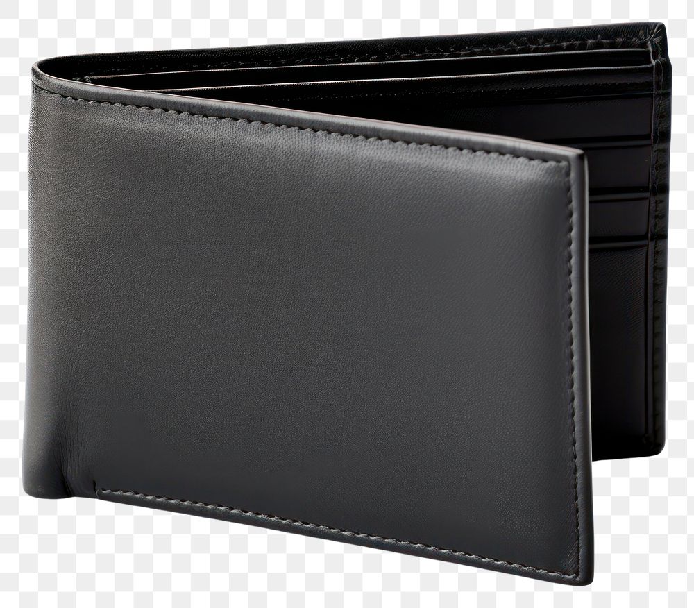 PNG Black leather wallet black white background accessories. AI generated Image by rawpixel.