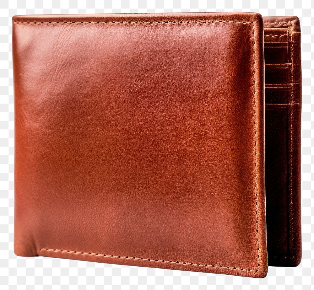 PNG Brown leather wallet tan white background accessories. AI generated Image by rawpixel.