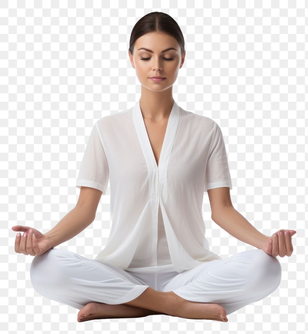 PNG  Meditation sitting sports adult