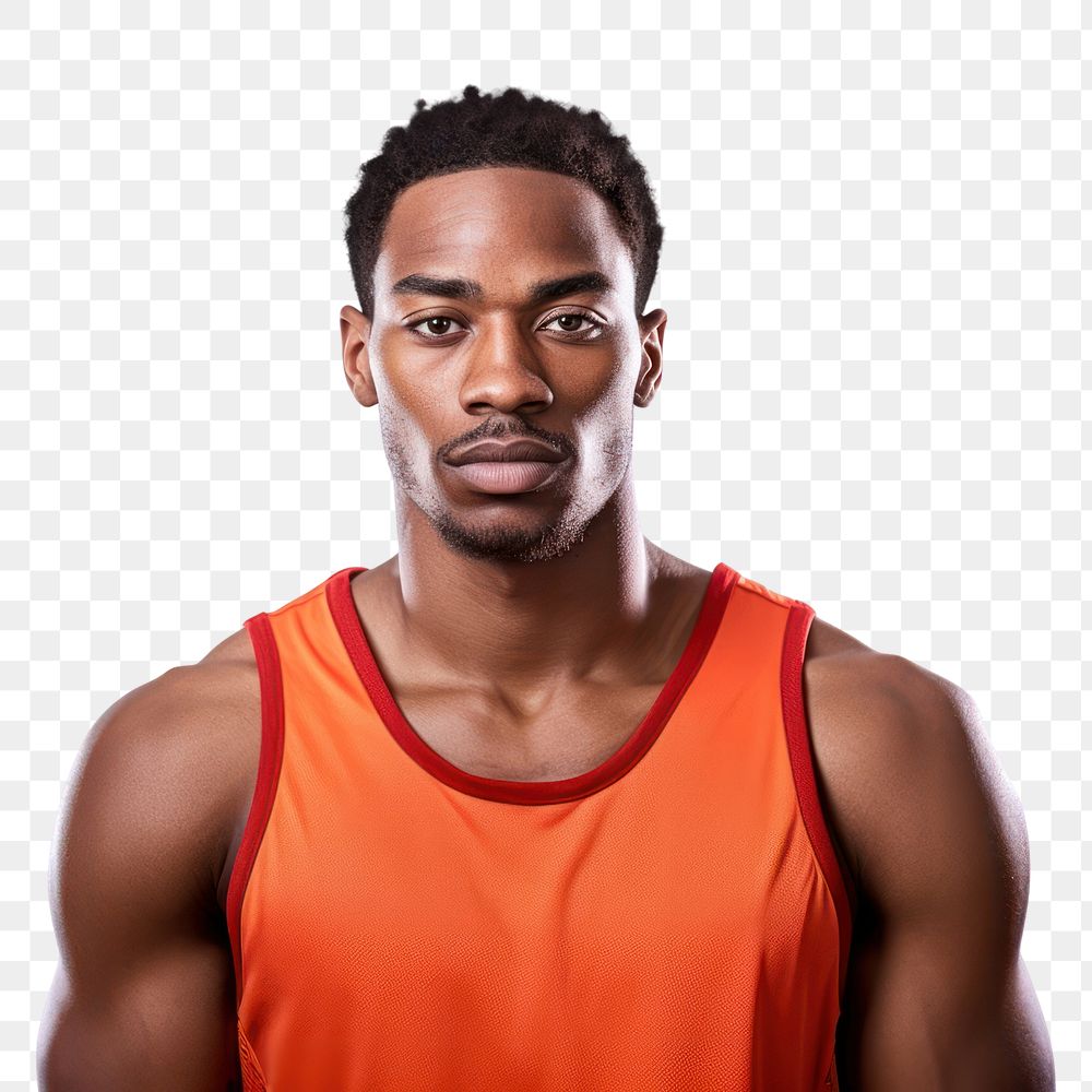 PNG African basketball player portrait person adult. AI generated Image by rawpixel.
