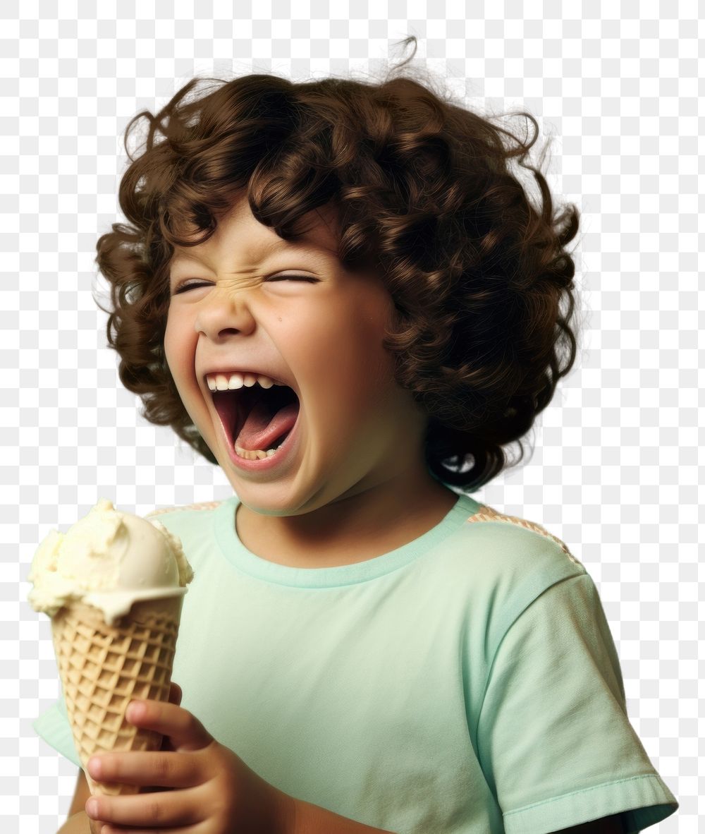 PNG Boy laughing dessert holding. AI generated Image by rawpixel.
