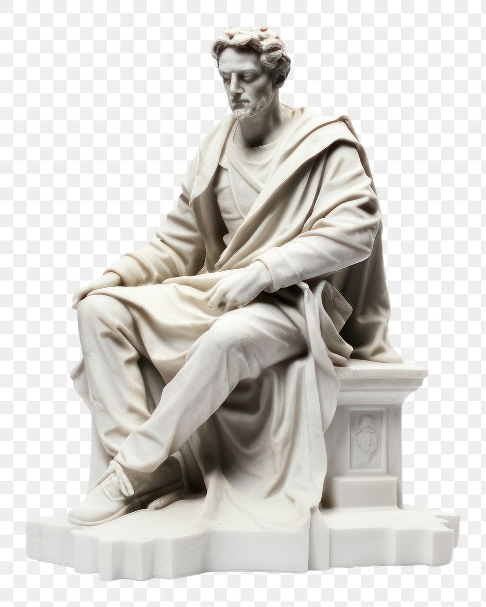 PNG Statue sculpture art white background. AI generated Image by rawpixel.