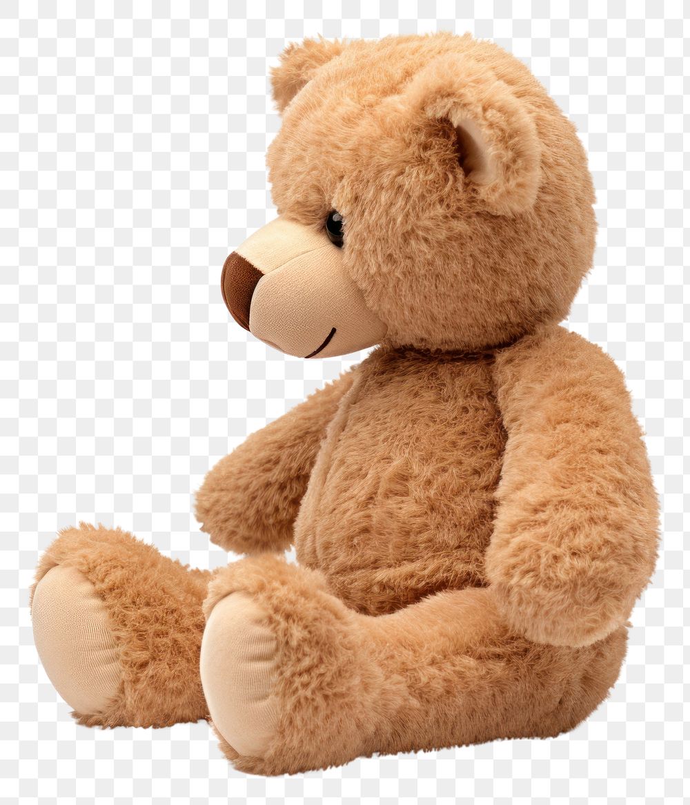 PNG Teddy bear plush toy white background. AI generated Image by rawpixel.