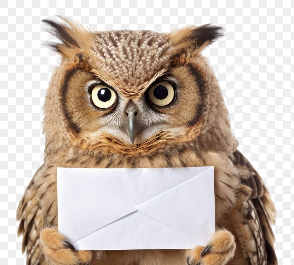PNG Owl animal mammal letter. AI generated Image by rawpixel.