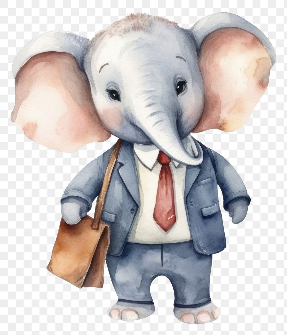 PNG Elephant business animal wildlife mammal. AI generated Image by rawpixel.