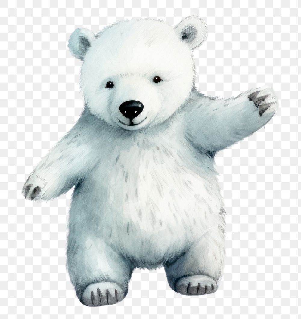 PNG Polar bear balloon mammal animal. AI generated Image by rawpixel.