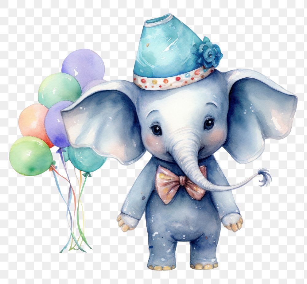 PNG Elephant wearing party costume animal mammal cute. AI generated Image by rawpixel.