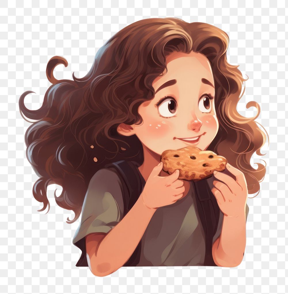 PNG Eating cookie adult food. AI generated Image by rawpixel.
