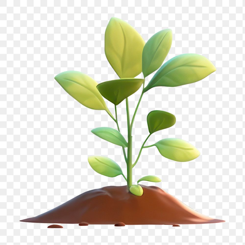PNG Cartoon plant transparent background creativity. AI generated Image by rawpixel.