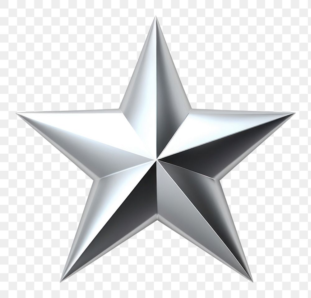 PNG Metalic Star symbol white background simplicity. AI generated Image by rawpixel.
