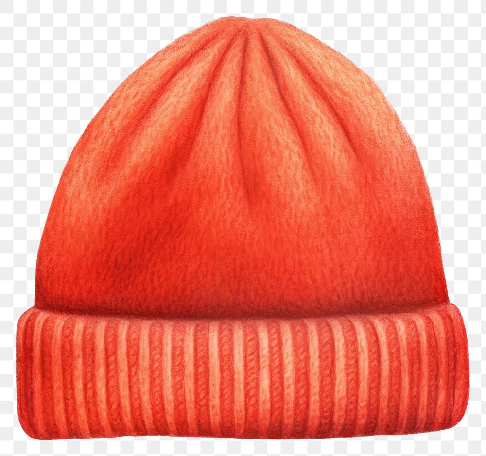 PNG  Beanie hat red white background headwear. AI generated Image by rawpixel.