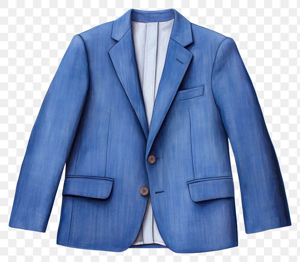 PNG  Jacket blazer coat blue. AI generated Image by rawpixel.