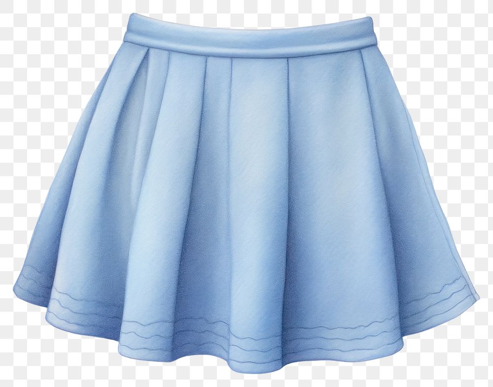 PNG Short skirt miniskirt white blue. 