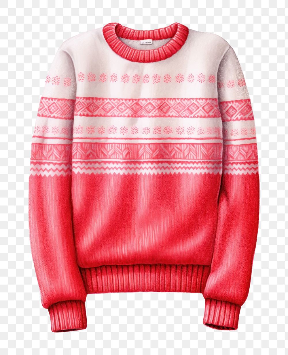 PNG  Sweater sweatshirt red white background. AI generated Image by rawpixel.
