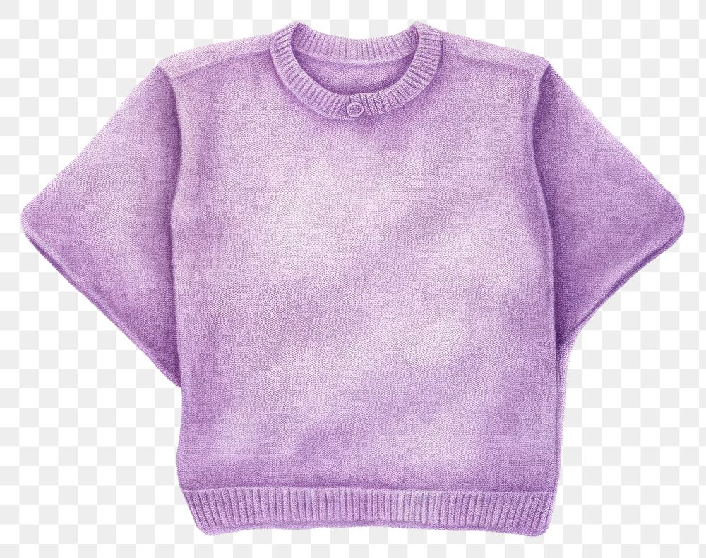 PNG  Sweater sweatshirt sleeve purple. AI generated Image by rawpixel.