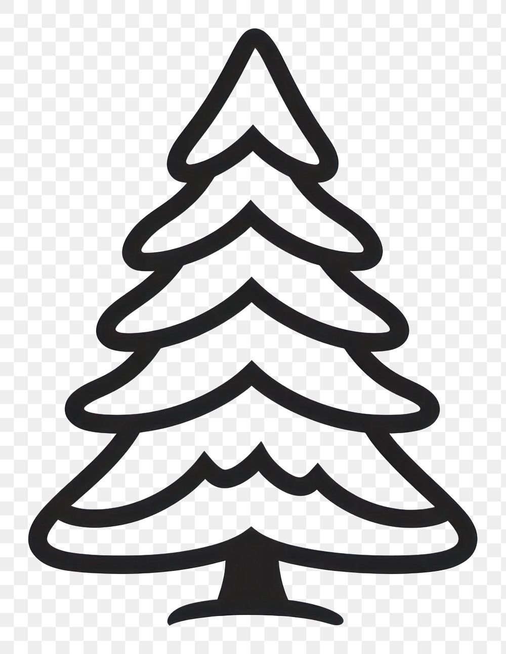 PNG Chirstmas tree christmas white line. AI generated Image by rawpixel.