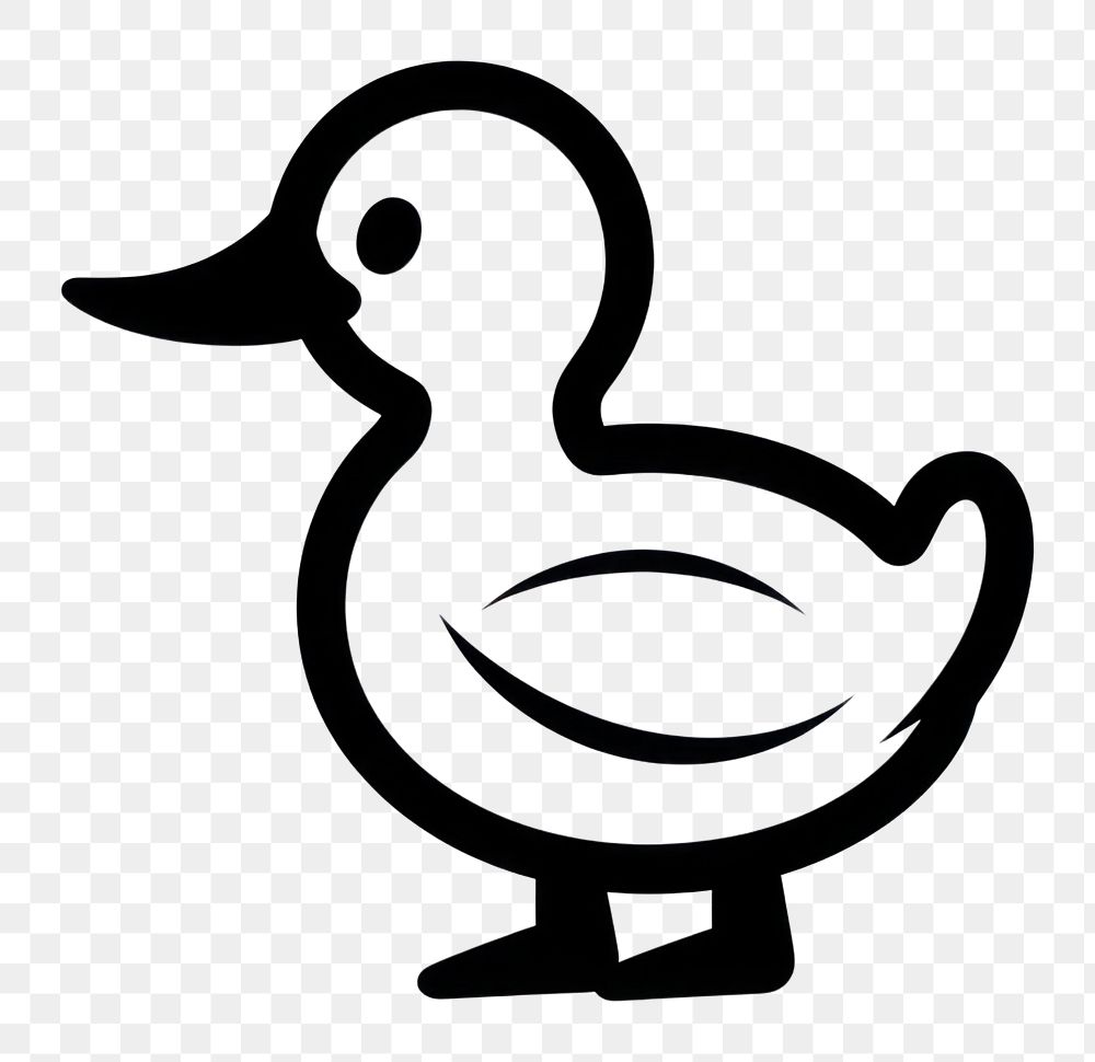 PNG Duck animal white black. AI generated Image by rawpixel.