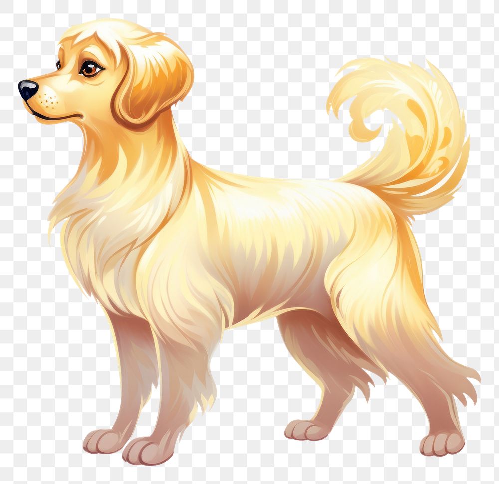 PNG Golden dog animal mammal pet. AI generated Image by rawpixel.