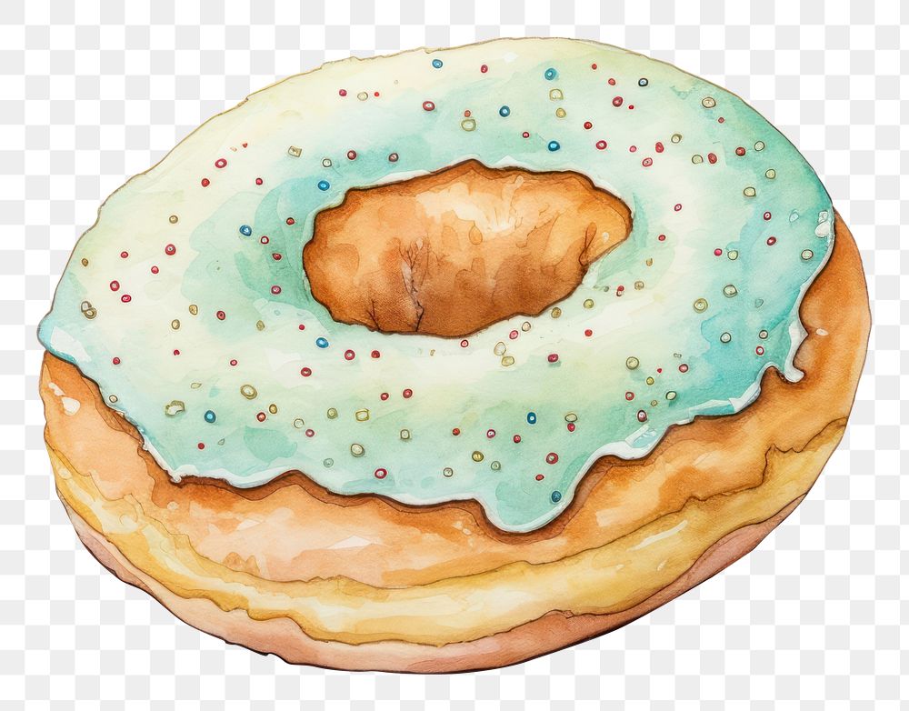 PNG Donut dessert cartoon sketch. AI generated Image by rawpixel.