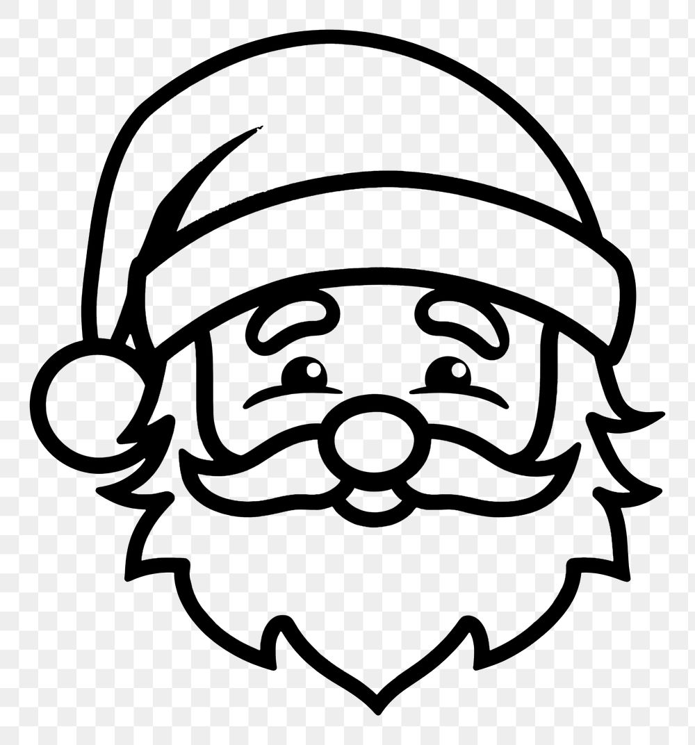 PNG Santa face logo celebration creativity. AI generated Image by rawpixel.