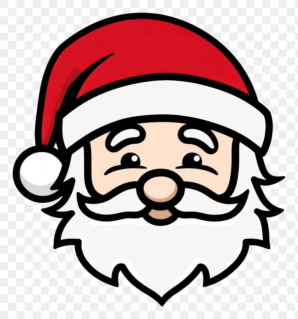PNG Santa face logo celebration creativity. AI generated Image by rawpixel.