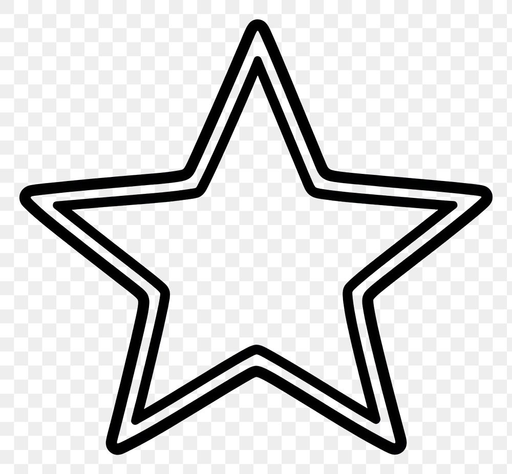PNG Star symbol line starfish. AI generated Image by rawpixel.